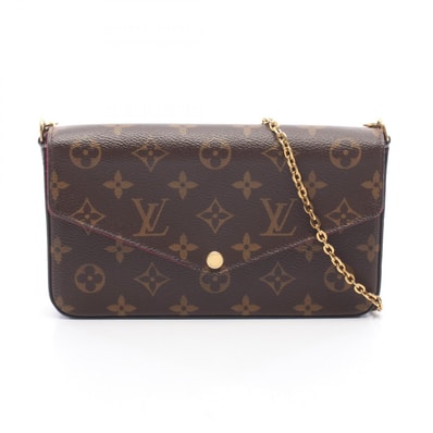 ルイ・ヴィトン LOUIS VUITTON ポシェット フェリシー ショルダーバッグ バッグ PVCコーティングキャンバス レザー モノグラム フューシャ レディース ブラウン系 M61276 【中古】