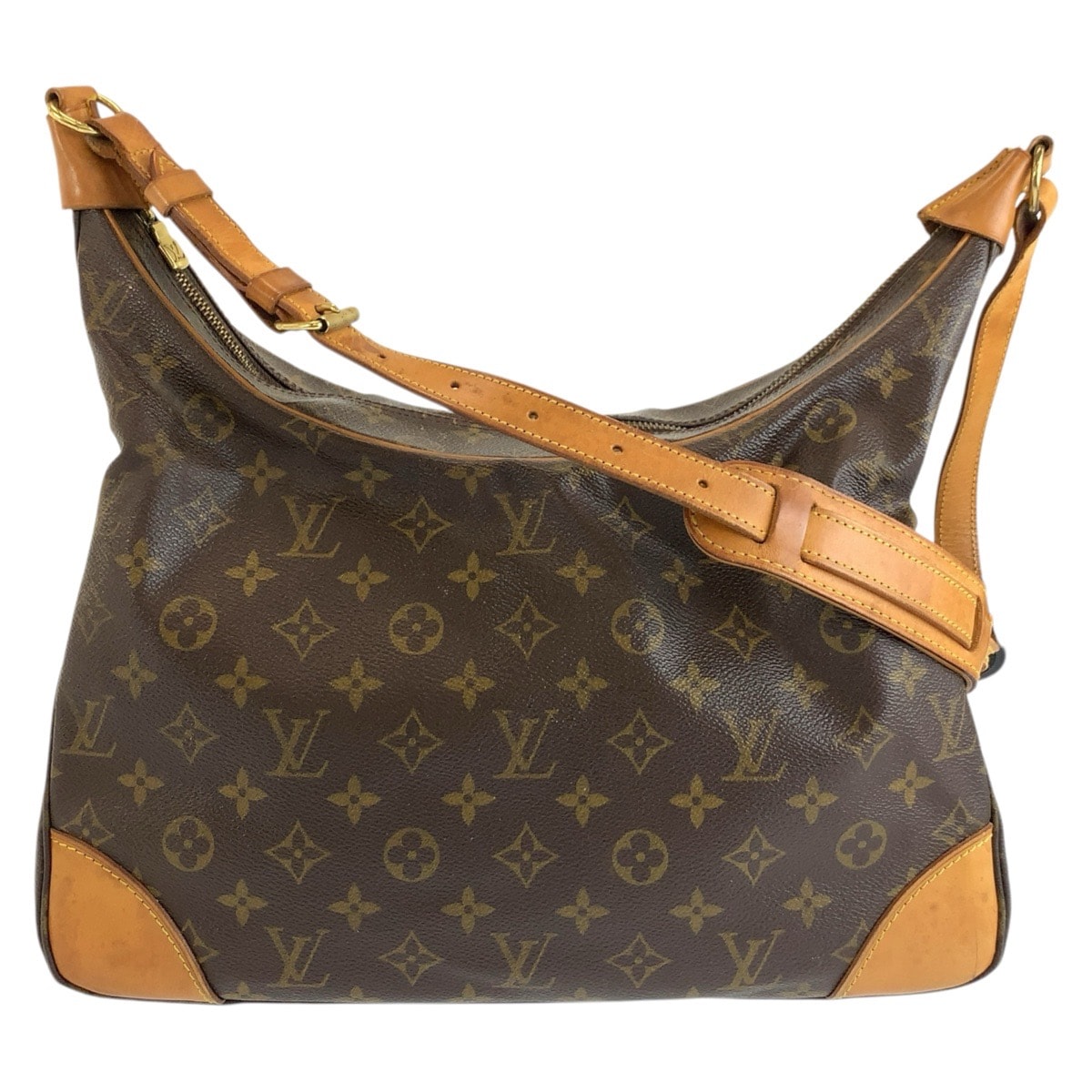 LOUIS VUITTON ルイヴィトン モノグラム ブローニュ ブラウン ゴールド金具 PVC レザー/ ショルダーバッグ 1-0293883 【中古】