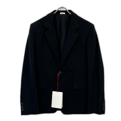 アレキサンダーマックイーン 739265 ブラック ノッチドラペル 1釦 シングルジャケット 50
