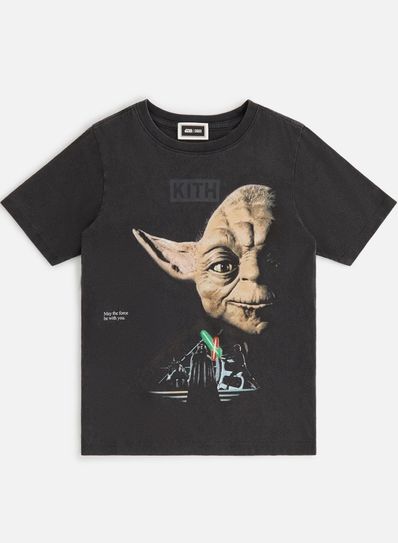 Kith x STAR WARS Kids Yoda Vintage Tee "Black"