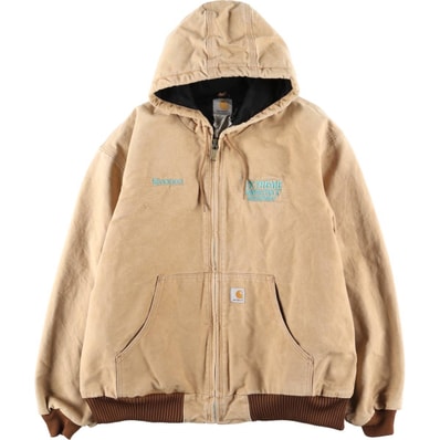 古着 00年代 カーハート Carhartt アクティブジャケット 中綿入り ダックフルジップパーカー USA製 メンズXL相当/eaa613331
