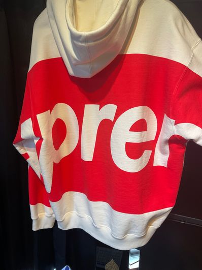 Supreme Big Logo Hooded Sweatshirt "White"