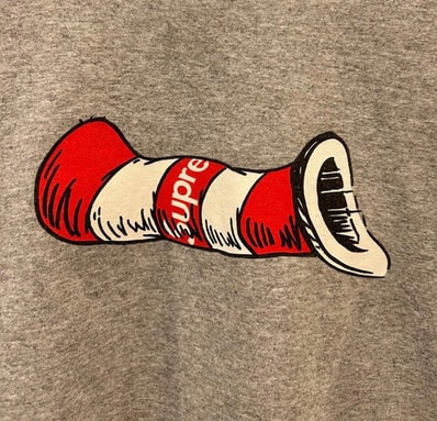Supreme Cat In The Hat Tee "Grey"