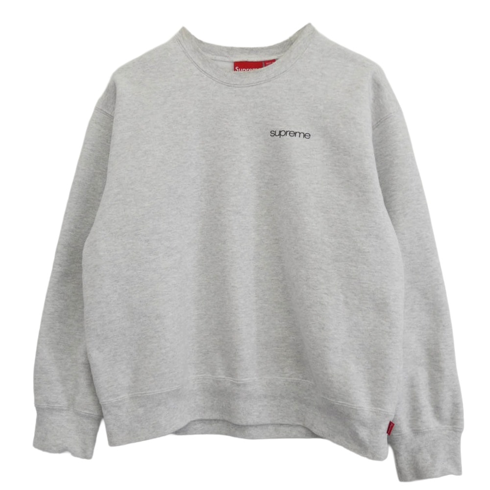 Supreme シュプリーム スウェット 23AW NYC Crewneck ニューヨーク クルー ネック ロゴ プリント スウェット グレー系 M【中古】