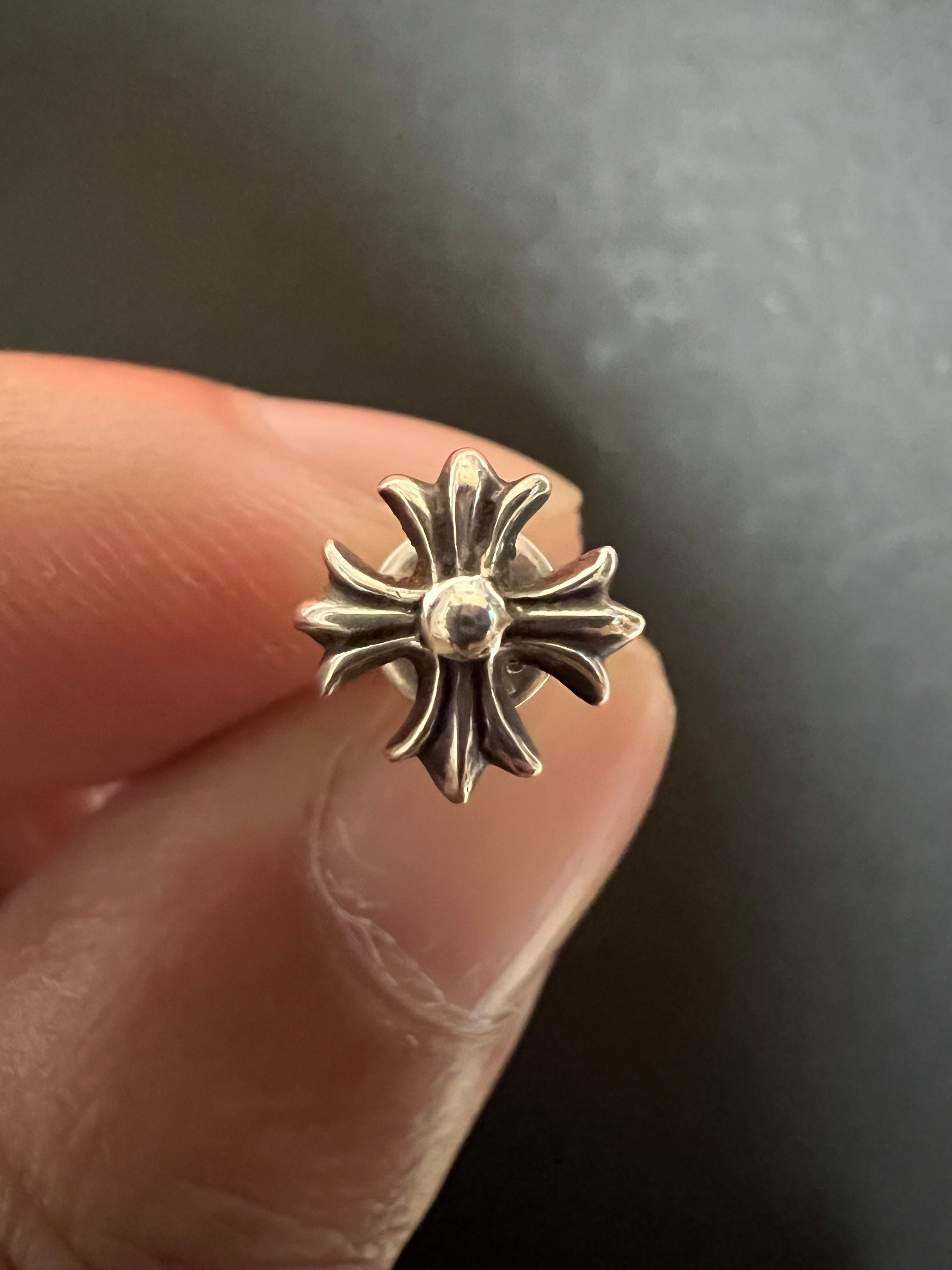 Chrome Hearts CH Plus Stud Earrings "Silver"