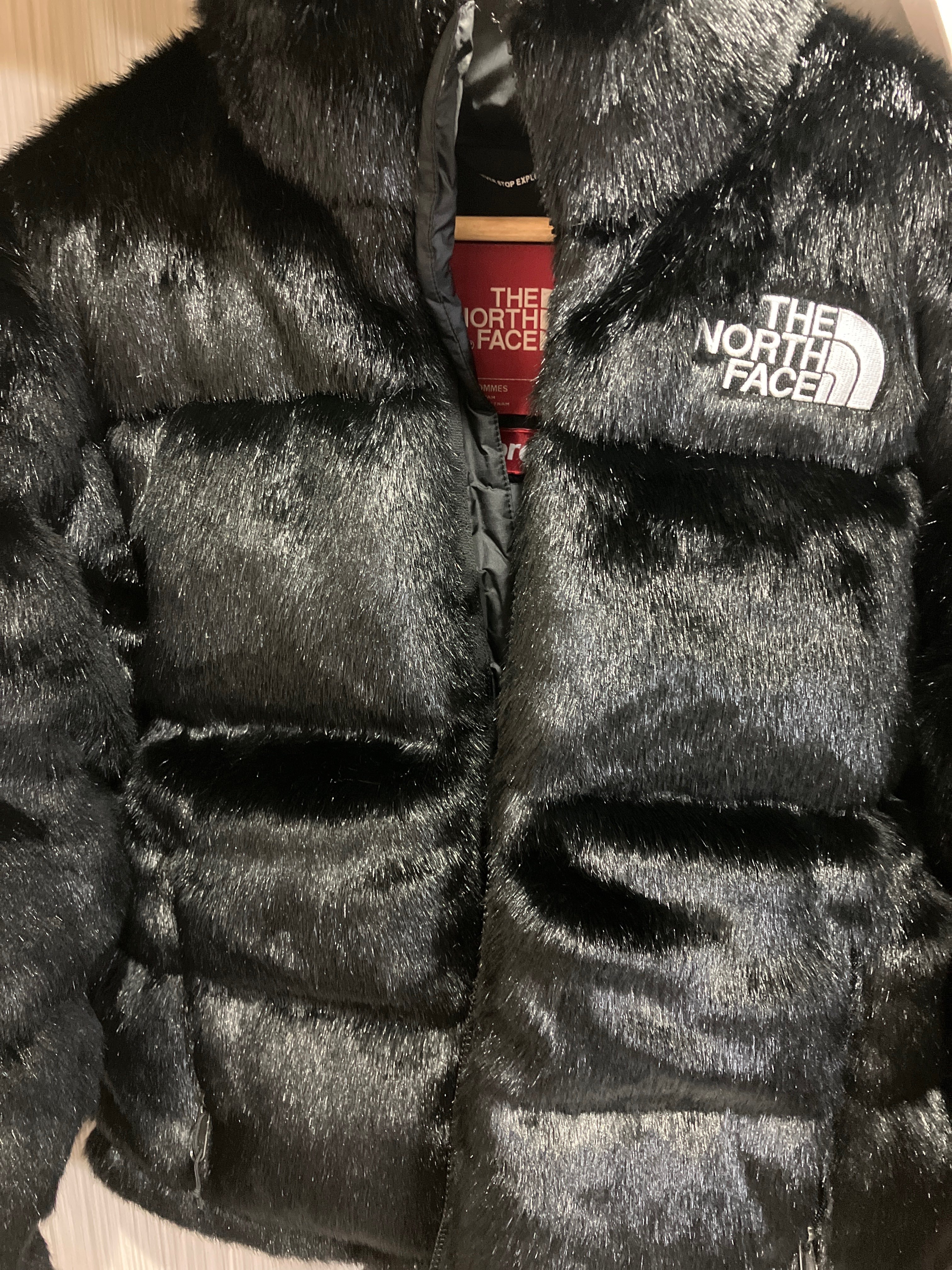 Supreme x The North Face Faux Fur Nuptse Jacket "Black"