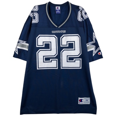 古着 90年代 チャンピオン Champion NFL DALLAS COWBOYS ダラスカウボーイズ Vネック メッシュ ゲームシャツ フットボールシャツ メンズL相当 ヴィンテージ/eaa643226