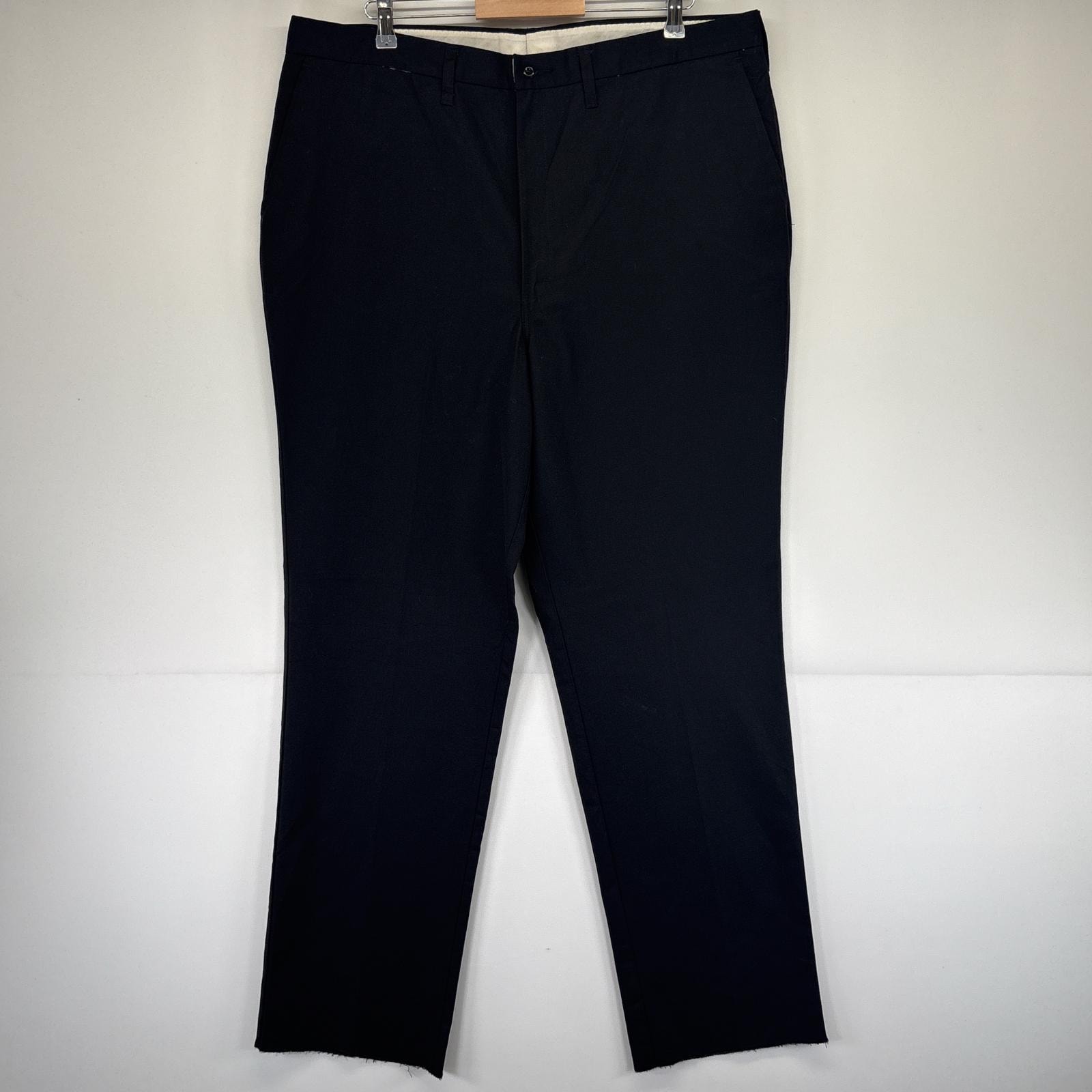 古着 ディッキーズ Dickies ワークパンツ チノパン 大きいサイズ ストレート ワンポイントロゴ w42  ブラック メンズ