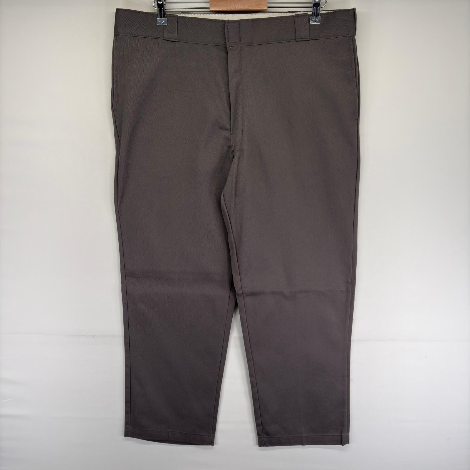 古着 ディッキーズ Dickies パンツ 874 ストレート センタープレス ジッパーフライ ワークパンツ ストレート w40 L30  グレー系 メンズ