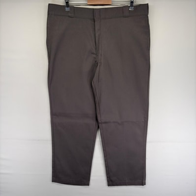 古着 ディッキーズ Dickies パンツ 874 ストレート センタープレス ジッパーフライ ワークパンツ ストレート w40 L30 グレー系 メンズ