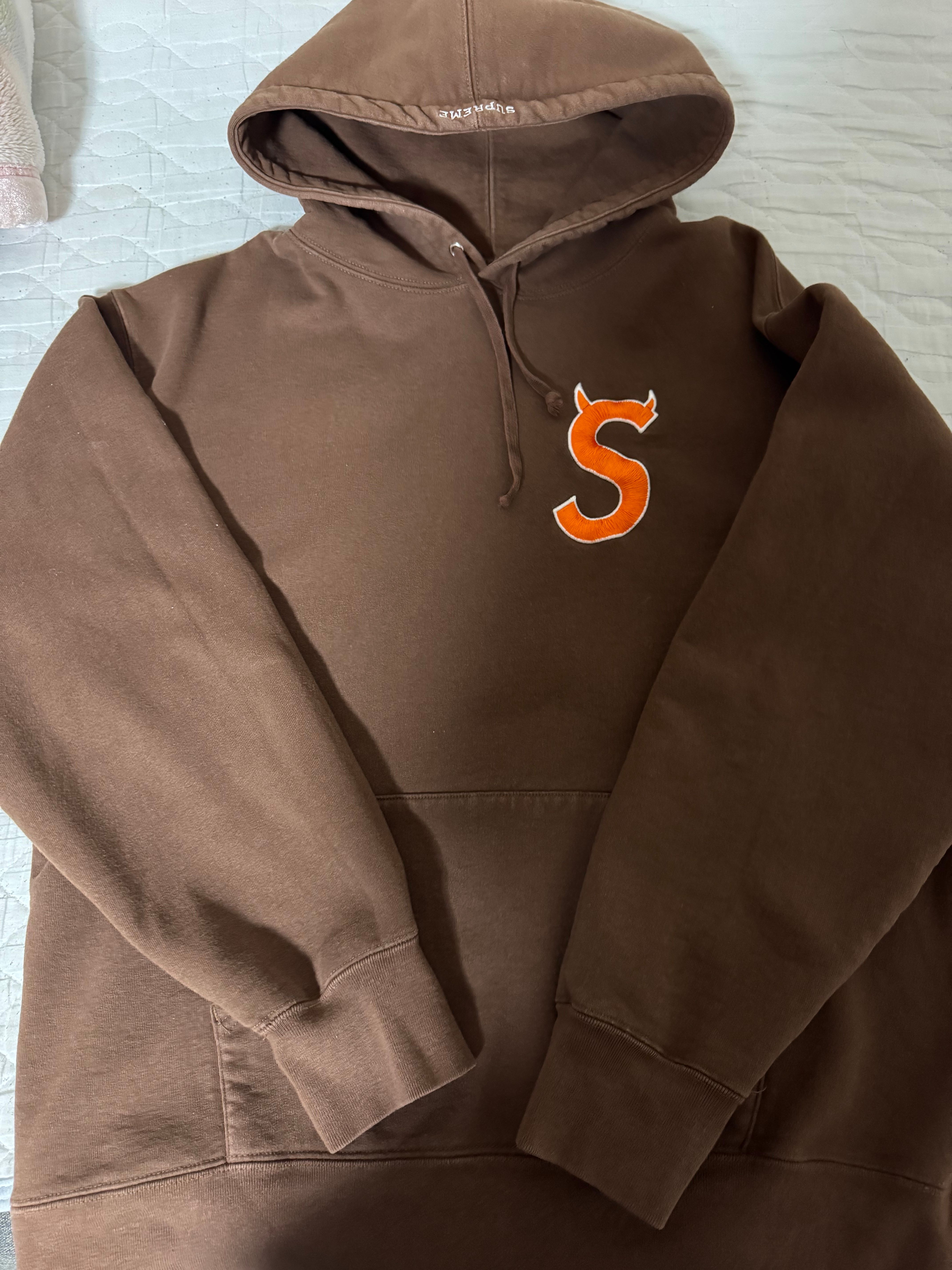 Supreme S Logo Hooded Sweatshirt "Brown" (22FW)