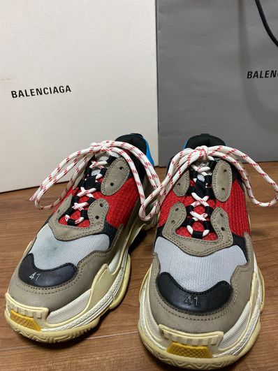 Balenciaga Triple S Grey Red Blue