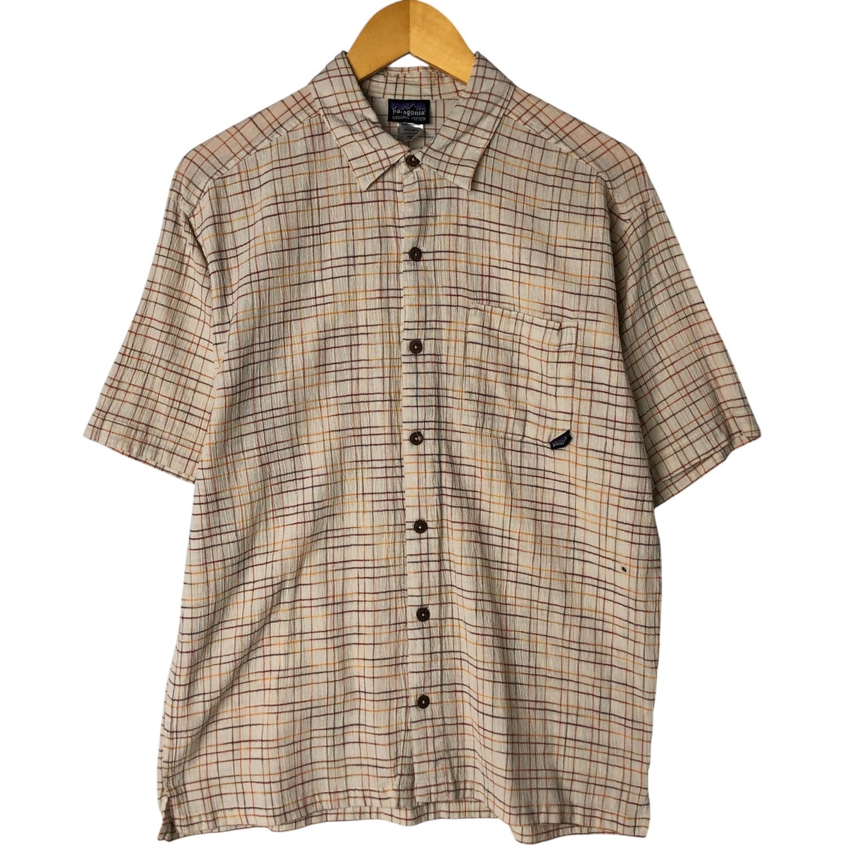 古着 パタゴニア Patagonia ORGANIC COTTON オーガニックコットン 52919S6 半袖 コットン チェックシャツ ボックスシャツ メンズM相当/eaa554949