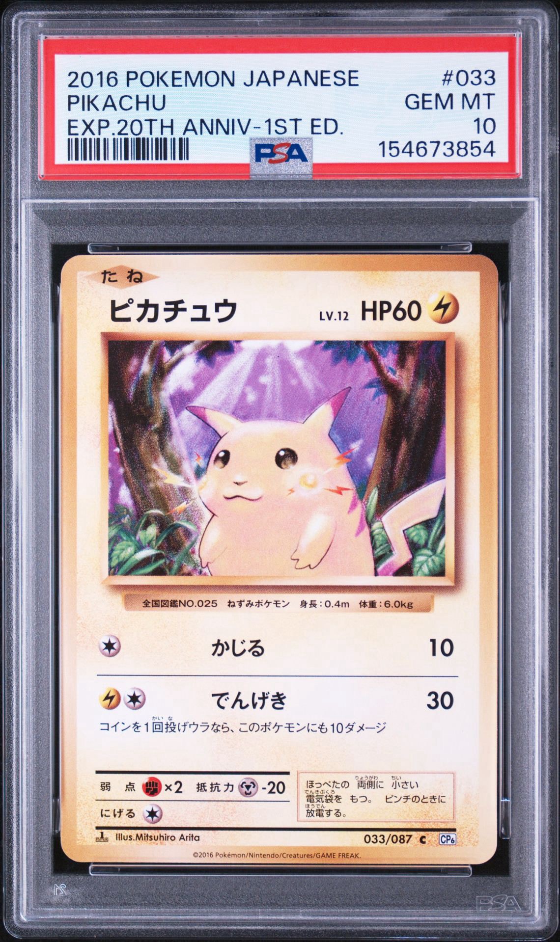 ピカチュウ C :1ED [CP6 033/087](コンセプトパック「ポケットモンスターカードゲーム 拡張パック 20th Anniversary」)