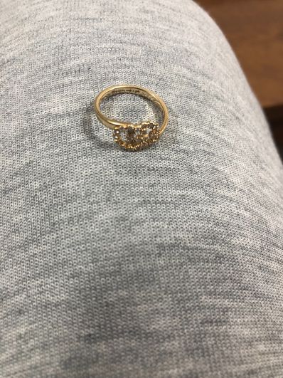GUCCI Double G Ring With Diamonds