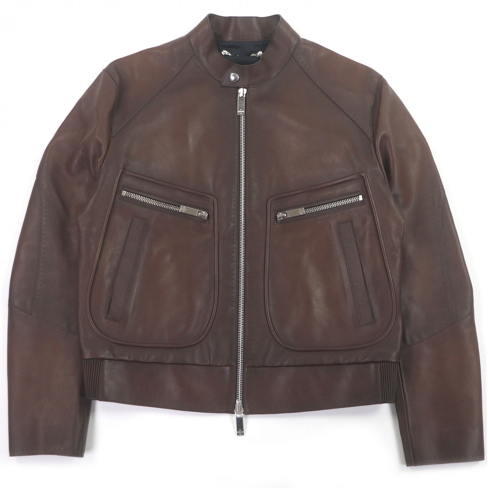 極美品 ベルルッティ レザージャケット ブラウン メンズ 46