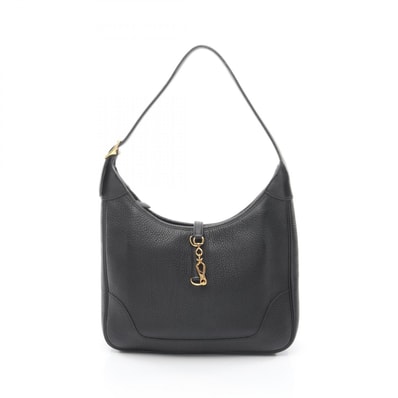 エルメス HERMES トリム31 ショルダーバッグ バッグ レザー トリヨンクレマンス トリヨンクレマンス □F刻印(2002年製造) レディース ブラック系 【中古】