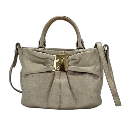 フェラガモ FERRAGAMO ヴァラ・リボン2WAYハンドバッグ 2WAY ハンドバッグ レザー【中古】