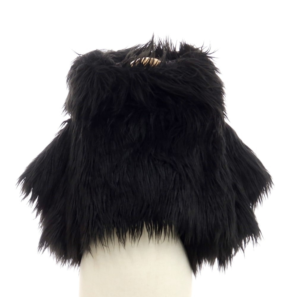 【中古】コムデギャルソン COMME des GARCONS 2023年秋冬 ポリエステル フェイクファー ブルゾン ブラック【サイズS】【レディース】