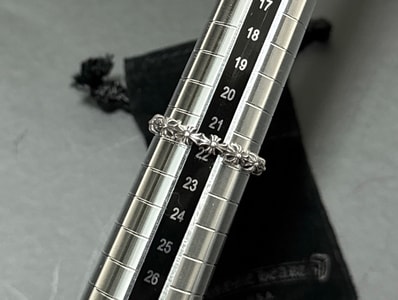 Chrome Hearts Tiny E CH Plus Band Ring "Silver"