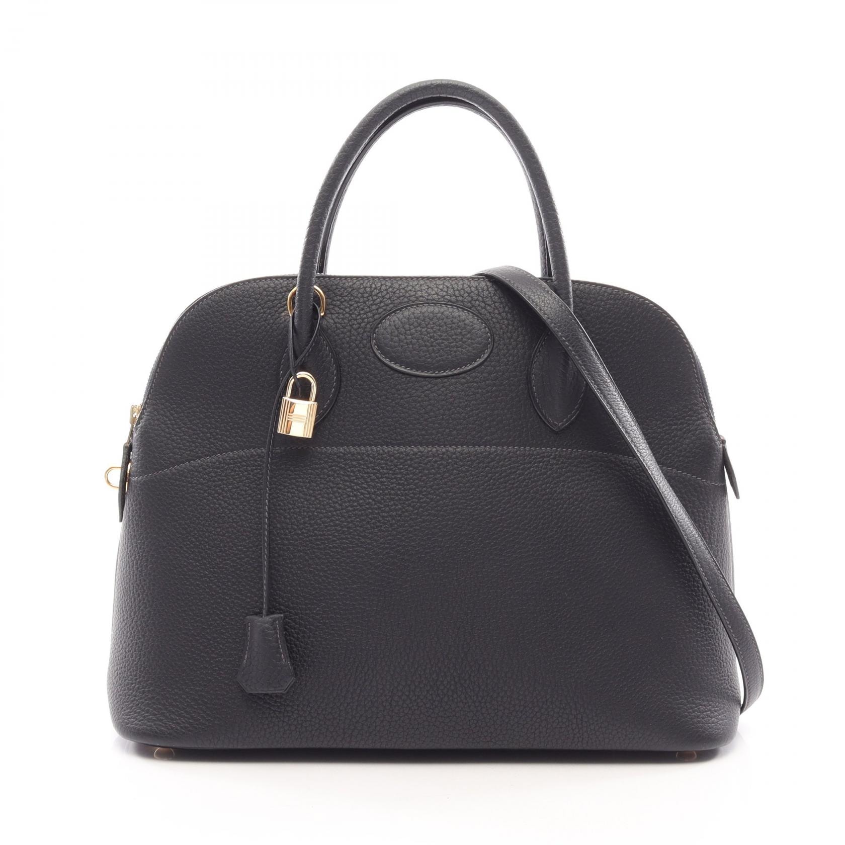 エルメス HERMES ボリード35 2WAY ハンドバッグ バッグ レザー フィヨルド フィヨルド ブルーインディゴ □G刻印(2003年製造) レディース ネイビー系 【中古】