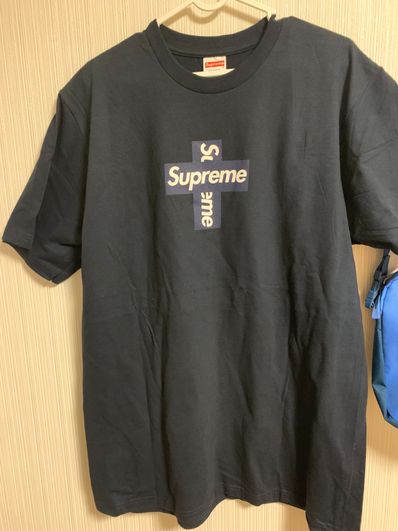 Supreme Cross Box Logo Tee "Navy"