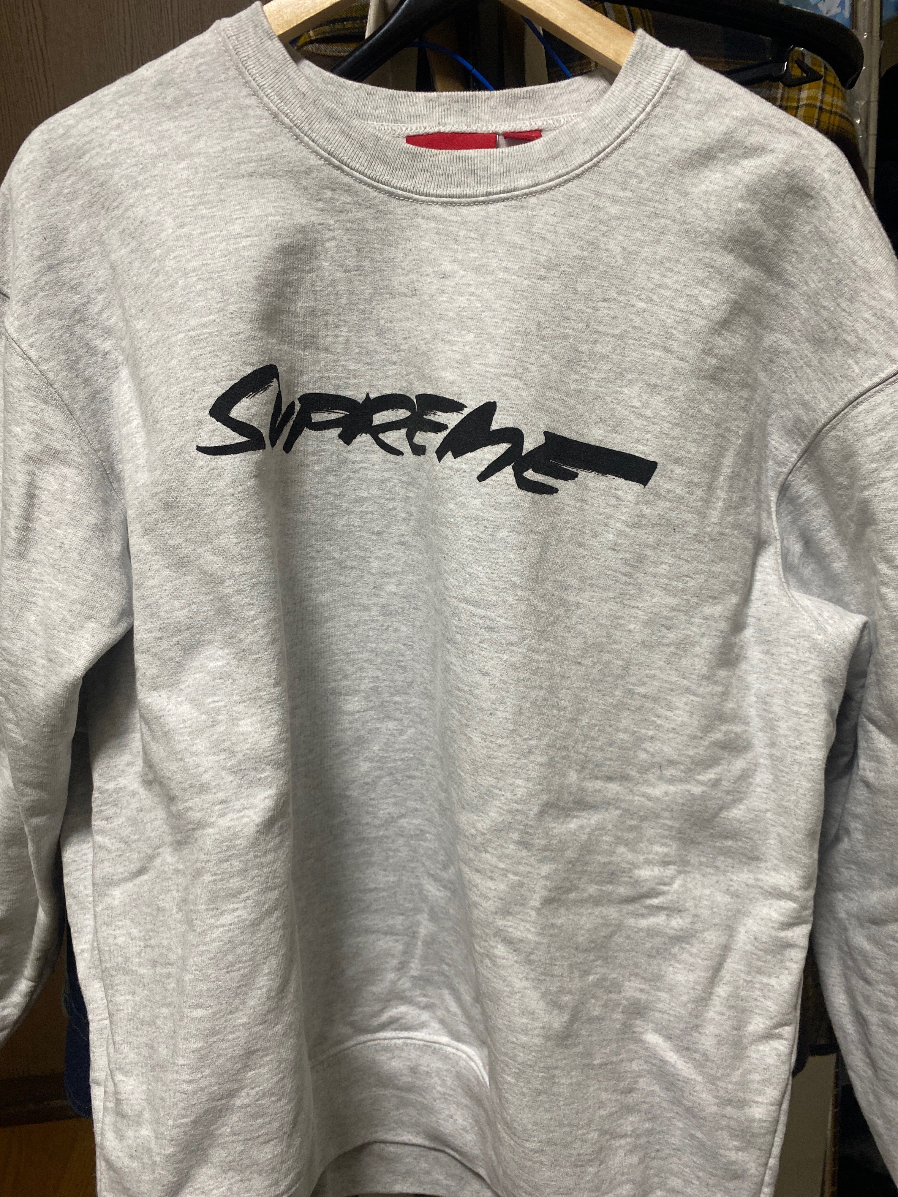 Supreme Futura Logo Crewneck "Grey"
