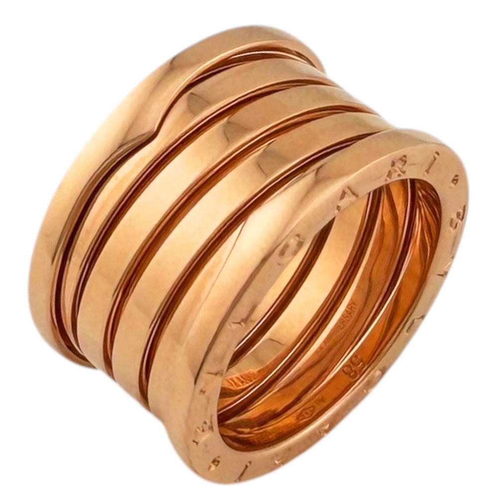 ブルガリ XX ANNIVERSARY B-zero.1 ビーゼロワン 5バンド リング 指輪 16.5号 18金 K18ピンクゴールド ユニセックス BVLGARI 中古