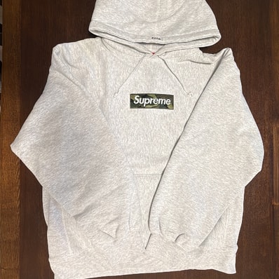 Supreme Box Logo Hooded Sweatshirt "Ash Grey" (23FW)