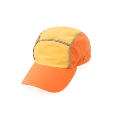 【中古】エルメス HERMES ナイロンポリウレタン ネバダライン キャップ 帽子 オレンジxライトオレンジ【サイズM】【メンズ】