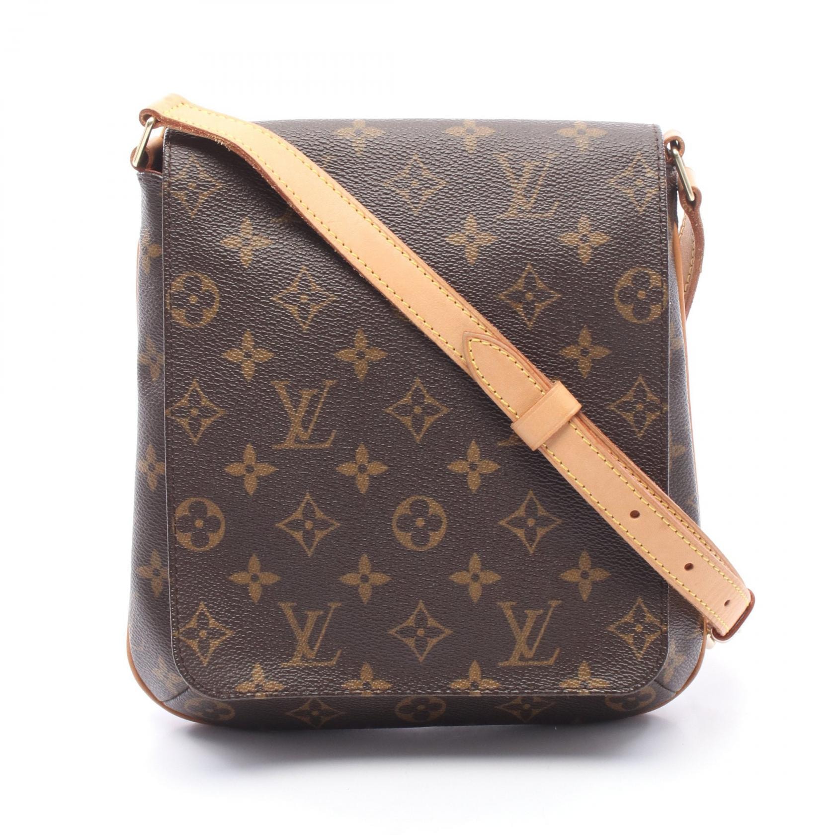 ルイ・ヴィトン LOUIS VUITTON ミュゼットサルサ ロングストラップ ショルダーバッグ バッグ PVCコーティングキャンバス レザー モノグラム レディース ブラウン系 M51387 【中古】