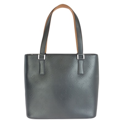 LOUIS VUITTON ルイヴィトン モノグラム マット ストックトン グレー シルバー金具 レザー トートバッグ ショルダーバッグ 1-0296110 【中古】