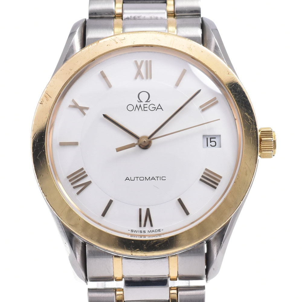 オメガ OMEGA 166.0295 ヴィンテージ クラシック デイト ホワイト 自動巻き メンズ 良品 腕時計 R#148141