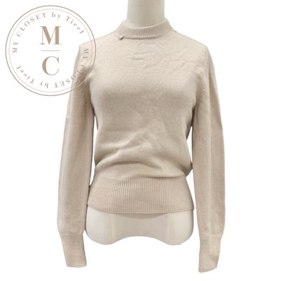 未使用 ルイヴィトン LOUIS VUITTON トップス ニット カシミヤ ベージュ