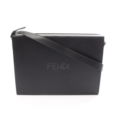 フェンディ FENDI Messenger Box Bag ショルダーバッグ バッグ レザー メンズ ブラック系 7VA523 【中古】