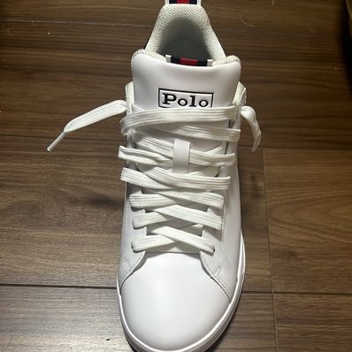 Polo Sport Ralph Lauren Heritage Court 2 Leather Sneaker "White/Newport Navy PP"