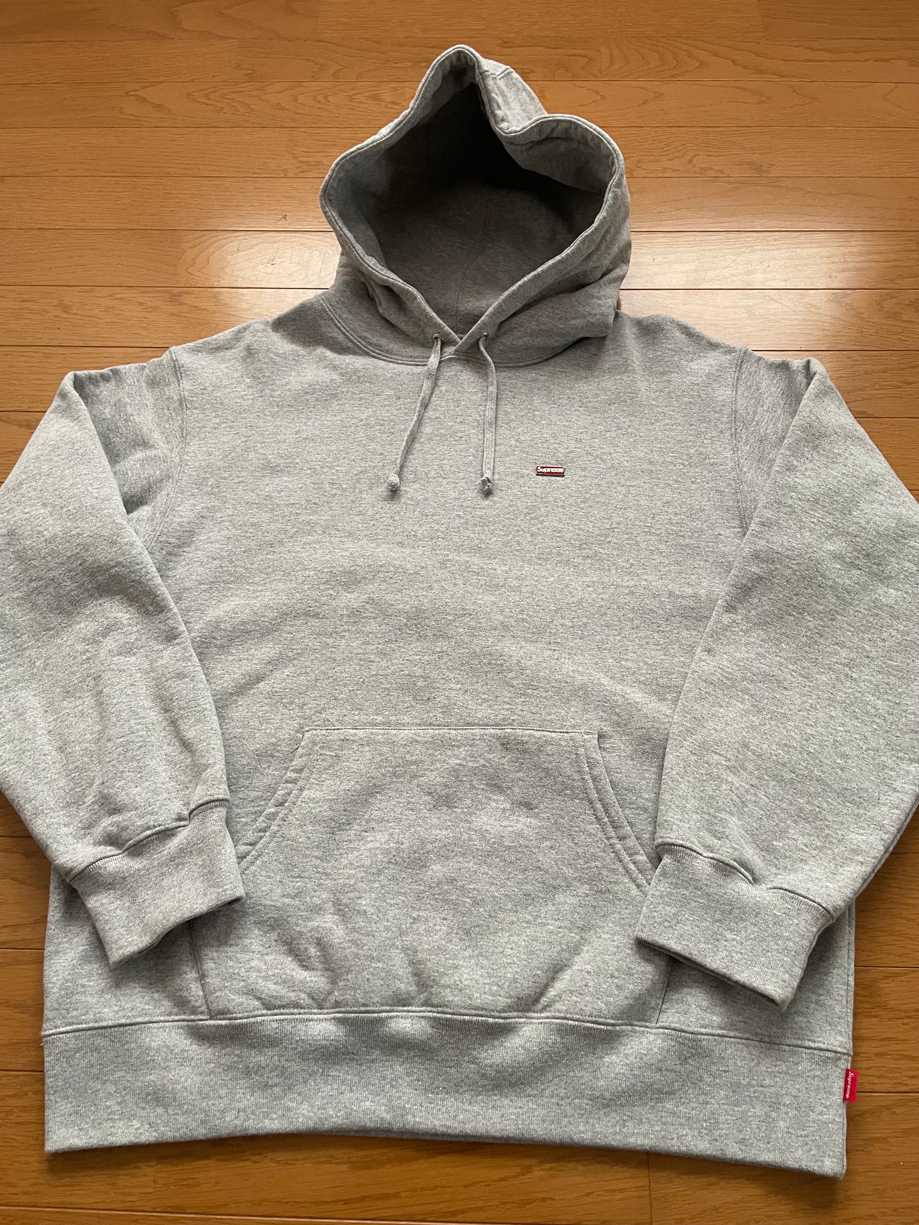 Supreme Enamel Small Box Hooded Sweatshirt "Heather Grey"