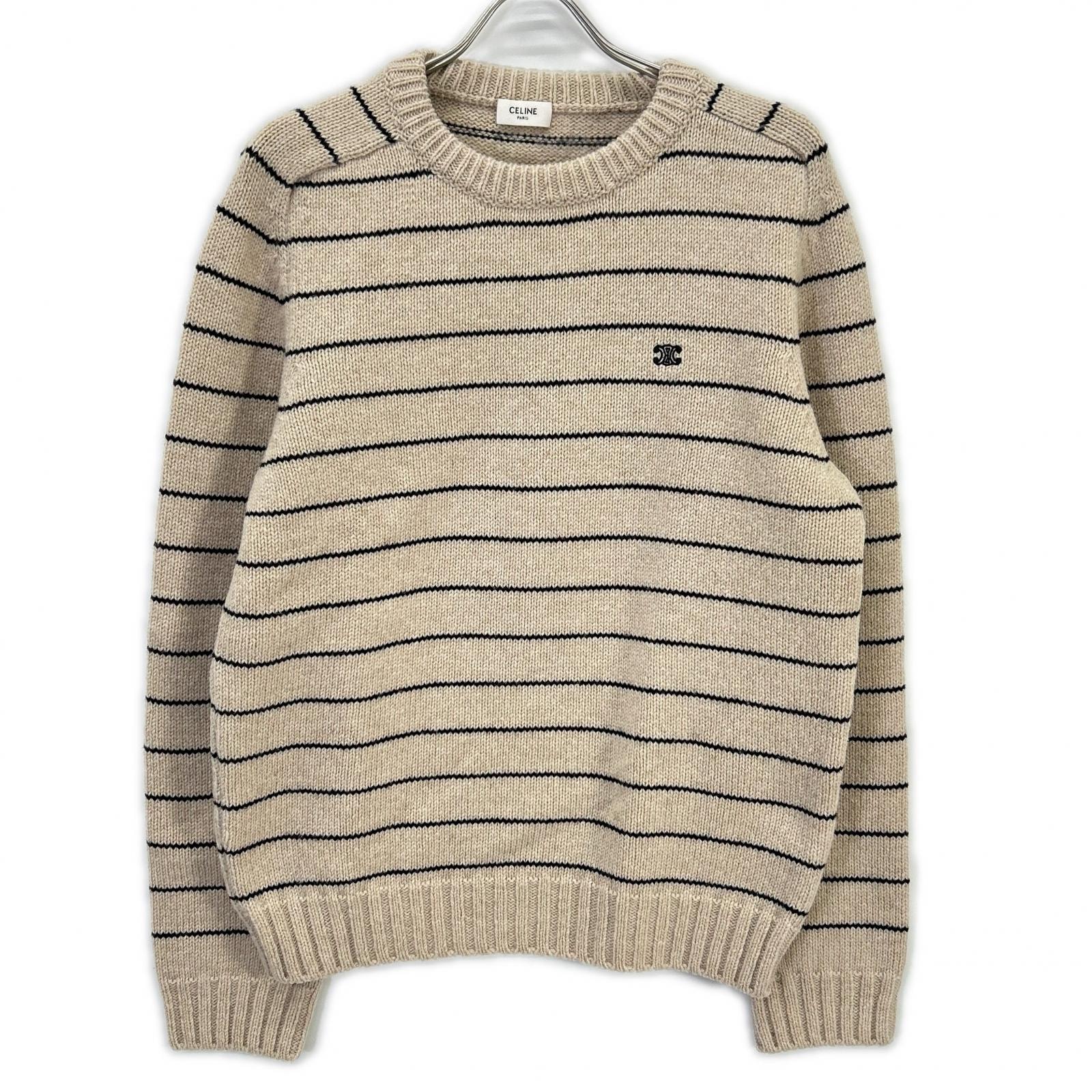 セリーヌ 2AE4F896T トリオンフ ボーダー ニットセーター M