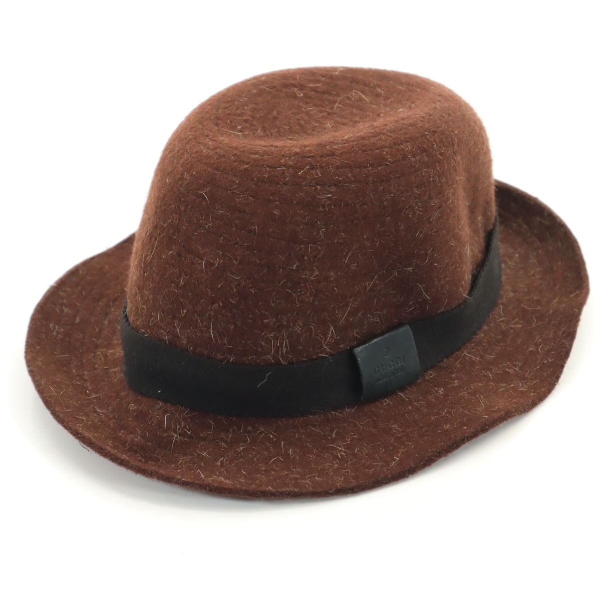 GUCCI グッチ イタリア製 ウール ハット XL ブラウン 帽子