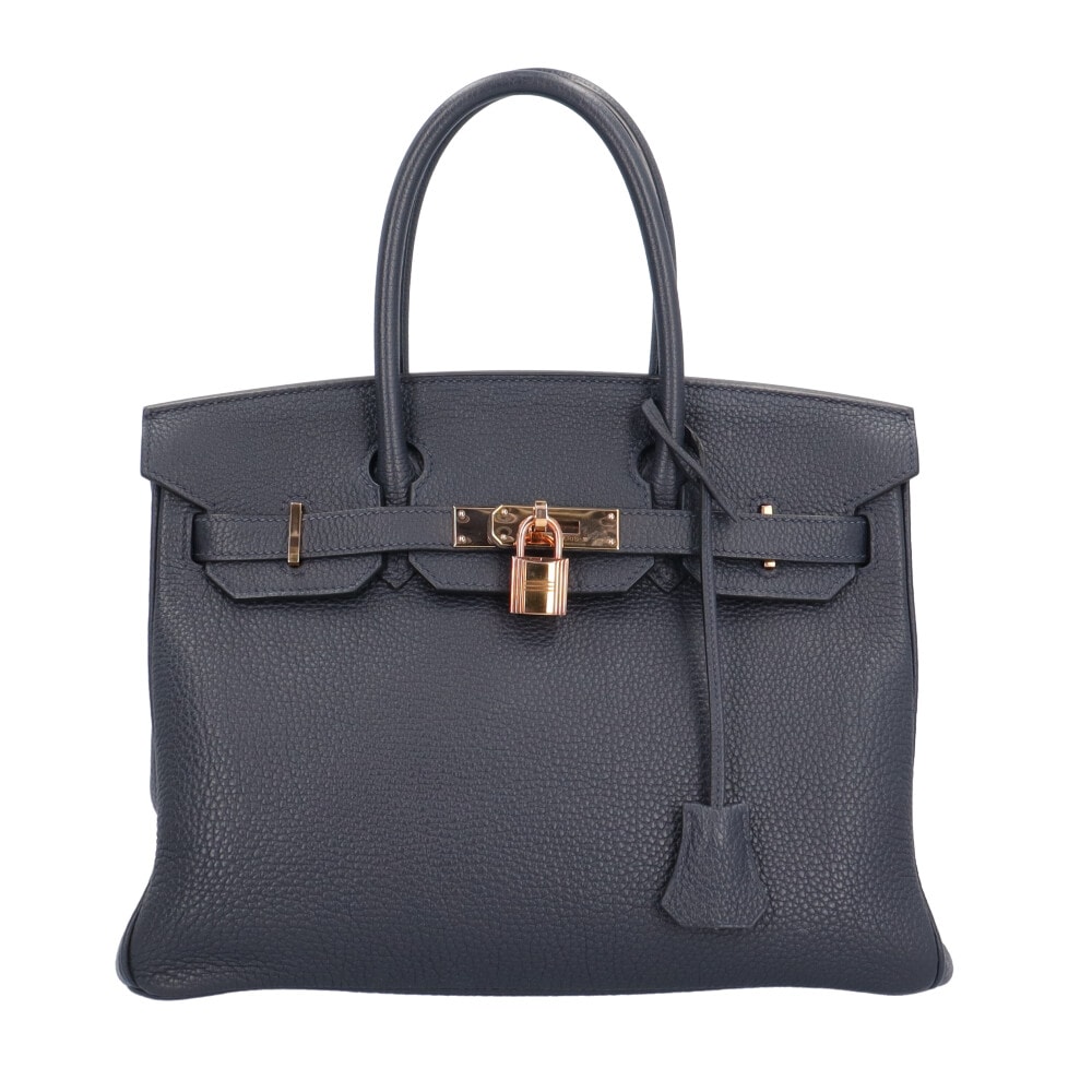 エルメス バーキン30 ハンドバッグ トゴ ネイビー レディース HERMES  中古