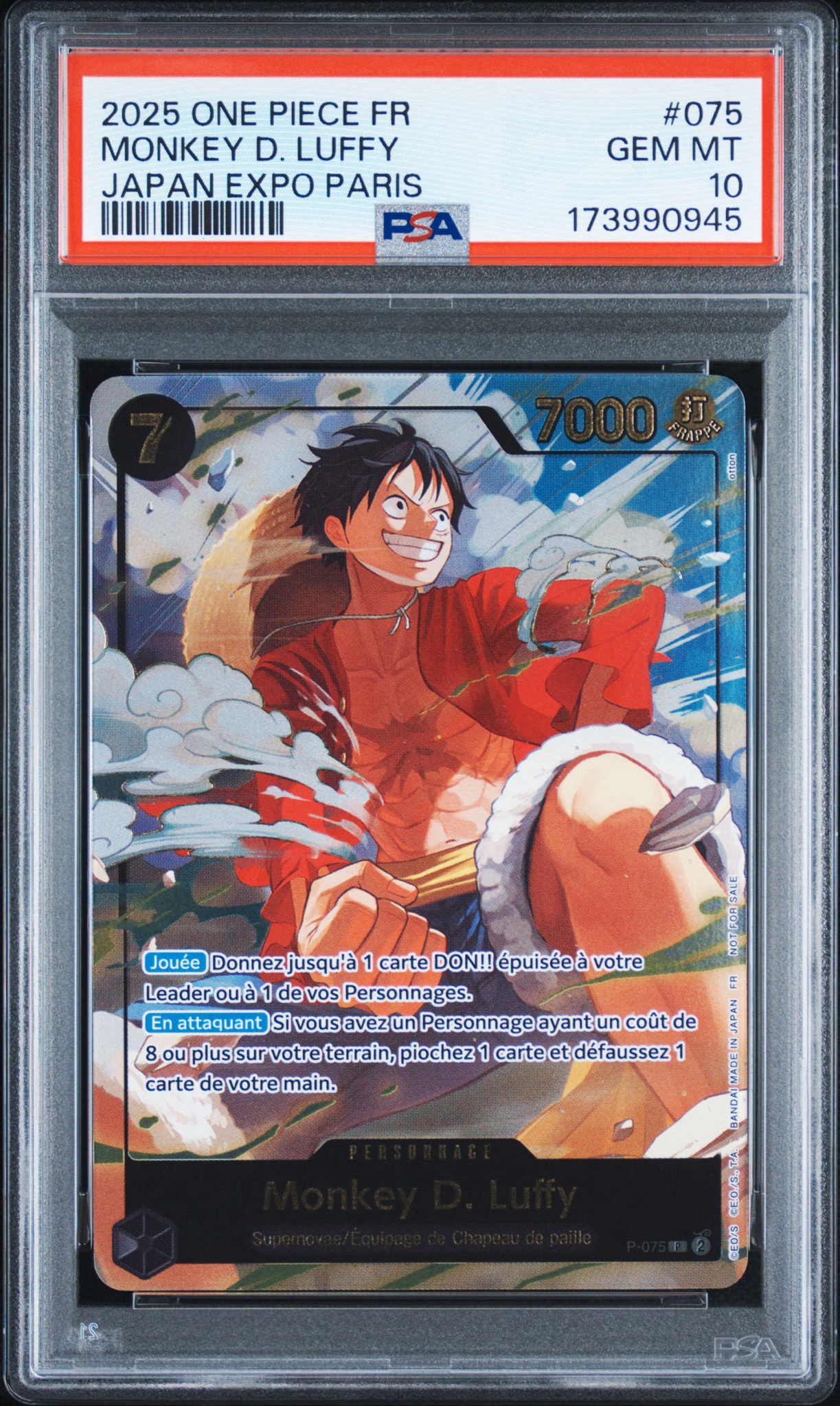 PSA10】モンキー・D・ルフィ P [P-075]【フランス語版