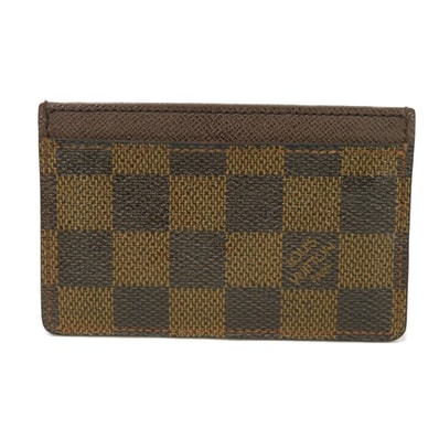 LOUIS VUITTON ルイ・ヴィトン ポルト カルト サーンプル ロゴ ブラウン 名刺入れ パスケース 市松模様 ダミエ エベヌ カードケース N61722