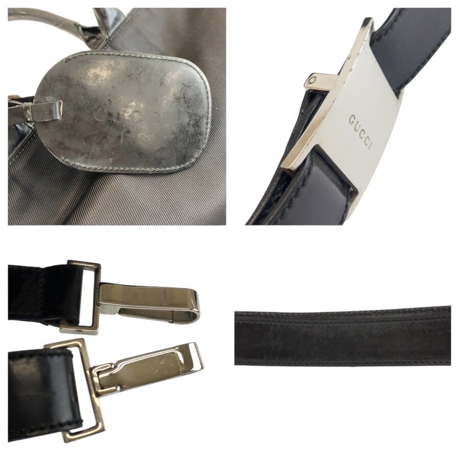 B (目立った傷や汚れなし)】美品 GUCCI グッチ ブラック 黒 シルバー