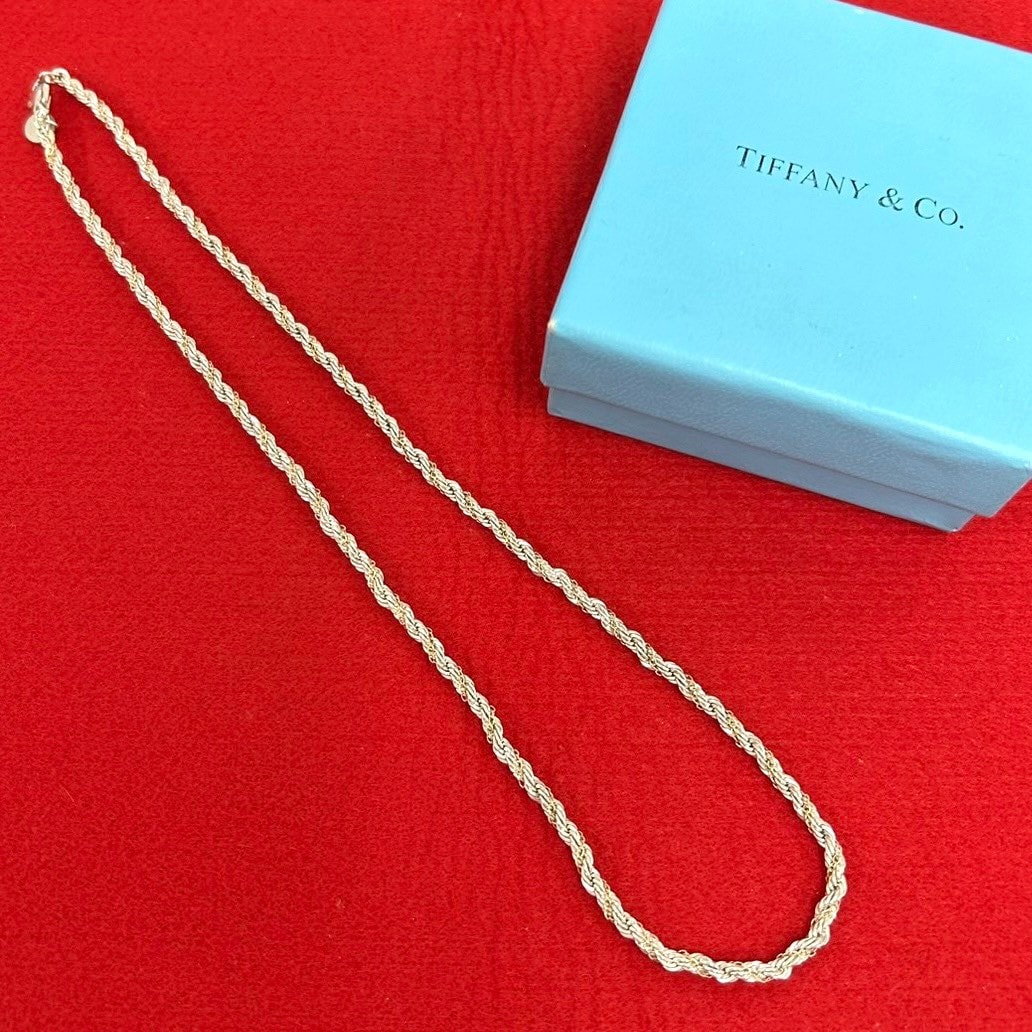 TIFFANY&Co. ティファニー ツイストロープ ネックレス シルバー925 K14イエローゴールド ネックレス シルバー
15162