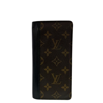 ルイヴィトン LOUIS VUITTON 長財布 モノグラムマカサー ポルトフォイユ ブラザ M69410 ブラック