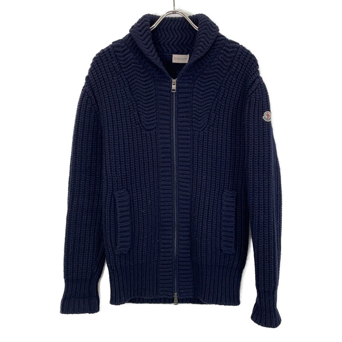 モンクレール MAGLIONE TRICOT CARDIGAN ネイビー ニット ジップアップ ブルゾン S