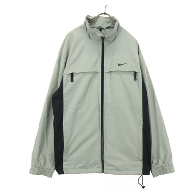 NIKE ナイキ スウォッシュ 裏地メッシュ フルジップ ウインドブレーカー M ライトグレー CLIMA FIT