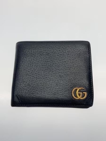 GUCCI GG Marmont Leather Coin Wallet "Black"
