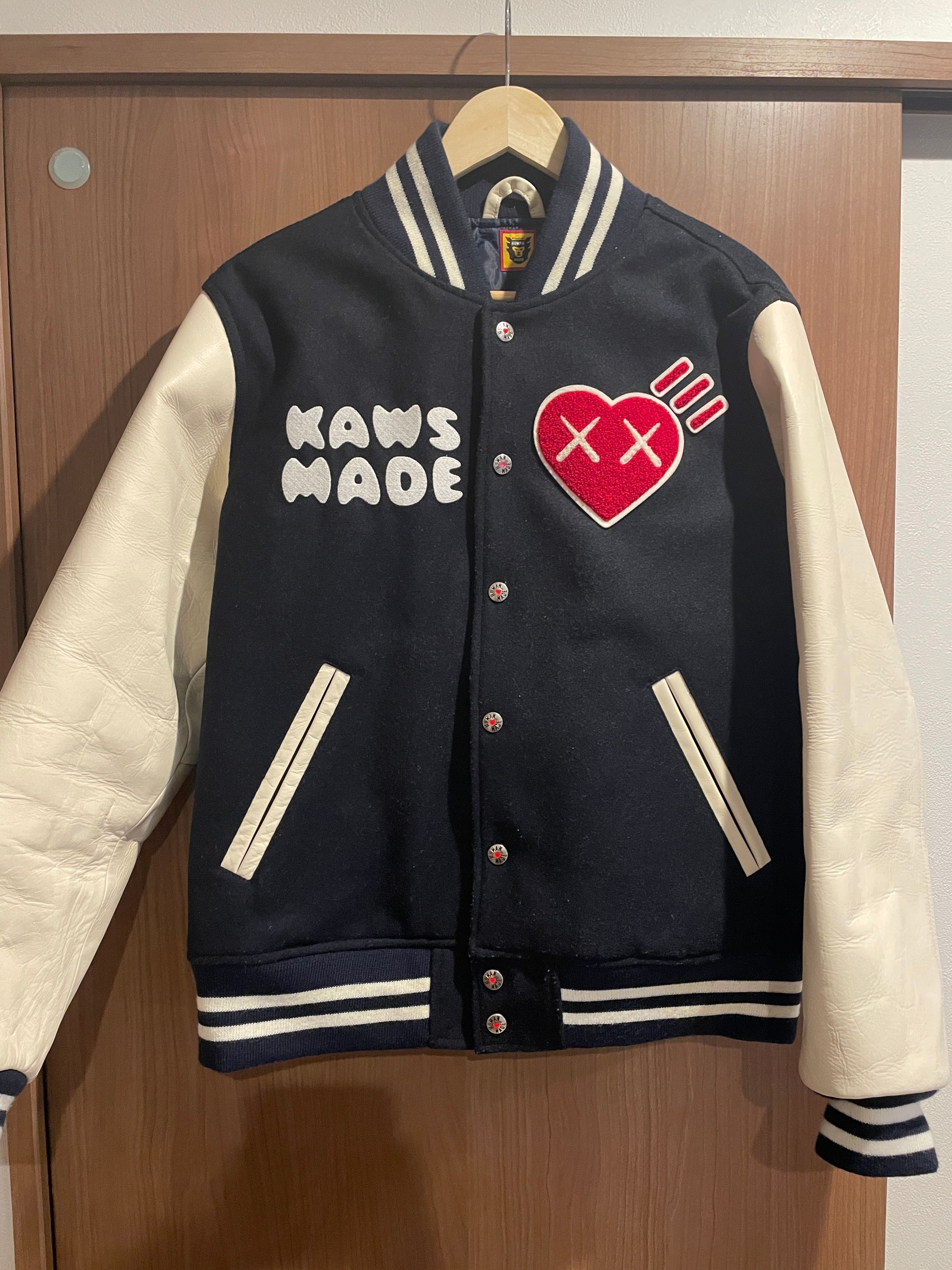 HUMAN MADE x KAWS VARSITY JACKET "Navy"