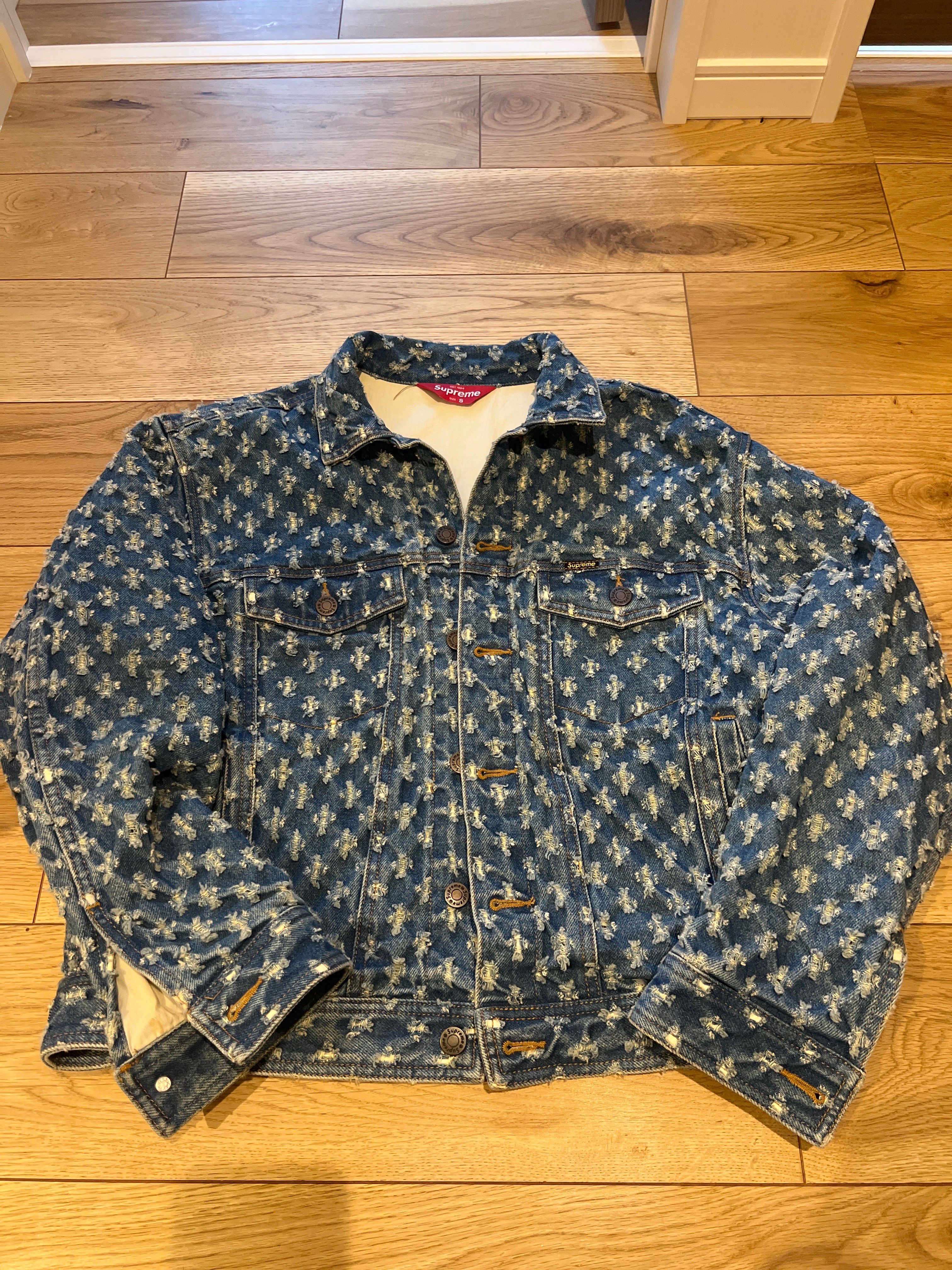 Supreme Hole Punch Denim Trucker Jacket "Blue"